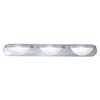 Foto para 39w (3 x 13) Aztec GU-24 Spiral Fluorescent Damp Location Brushed Steel White Wall & Vanity (CAN 36"x4.5"x0.9")