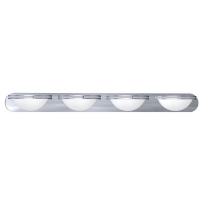 Show details for 52w (4 x 13) Aztec GU-24 Spiral Fluorescent Damp Location Brushed Steel White Wall & Vanity (CAN 48"x4.5"x0.9") Picture of 52w (4 x 13) Aztec GU-24 Spiral Fluorescent Damp Location Brushed Steel White Wall & Vanity (CAN 48"x4.5"x0.9")