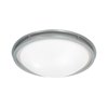 Foto para 39w (3 x 13) Aztec GU-24 Spiral Fluorescent Damp Location Brushed Steel White Flush-mount