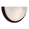 Foto para 10.8w Crest Module Dry Location Oil Rubbed Bronze Alabaster LED Wall Sconce (CAN 6.5"x13"x0.5")