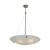 Foto para 300w (5 x 60) Noya E-26 A-19 Incandescent Dry Location Brushed Steel White Cable Pendant (CAN 1.25"Ø5.25")