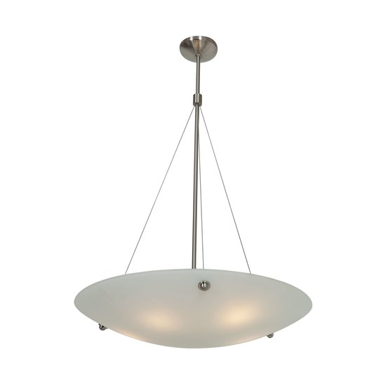 Foto para 300w (5 x 60) Noya E-26 A-19 Incandescent Dry Location Brushed Steel White Cable Pendant (CAN 1.25"Ø5.25")