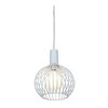 Picture of 75w Chuki E-26 A-19 Incandescent Damp Location White Metal ribbed Pendant (CAN 1.25"Ø5.25")