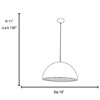 Picture of 100w Astro E-26 G-40 Incandescent Damp Location MBL/MGL Dome Pendant 11"Ø19" (CAN 2.5"Ø4.75")