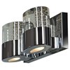 Foto para 96w (2 x 48) Bubbles G9 G9 Xenon Damp Location Chrome Clear Solid Crystal 2-Light Vanity with OPL glass downlight (CAN 12"x4.25"x0.9")