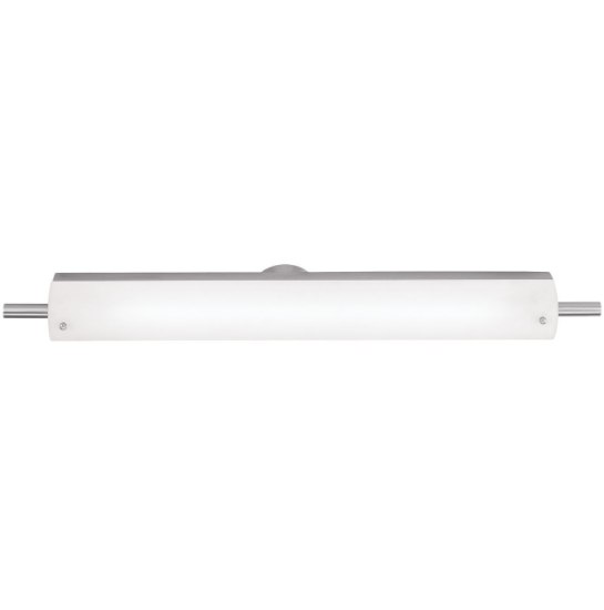 Picture of 26w Vail 30K Module Damp Location Brushed Steel Opal Dimmable WW LED Vanity 30.25"x4.25" (CAN 25.6"x3"x1.25"Ø4.4")