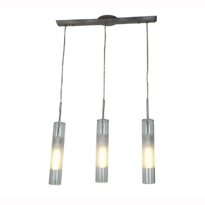 Show details for 54w (3 x 18) Dezi GU-24 Quad Fluorescent Dry Location Brushed Steel Clear Opal 3-Light bar Pendant (CAN 1"Ø4.75") Picture of 54w (3 x 18) Dezi GU-24 Quad Fluorescent Dry Location Brushed Steel Clear Opal 3-Light bar Pendant (CAN 1"Ø4.75")