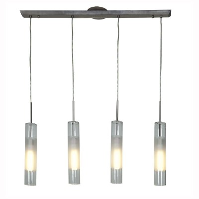 Show details for 72w (4 x 18) Dezi GU-24 Quad Fluorescent Dry Location Brushed Steel Clear Opal 4-Light bar Pendant (CAN Ø4.75") Picture of 72w (4 x 18) Dezi GU-24 Quad Fluorescent Dry Location Brushed Steel Clear Opal 4-Light bar Pendant (CAN Ø4.75")