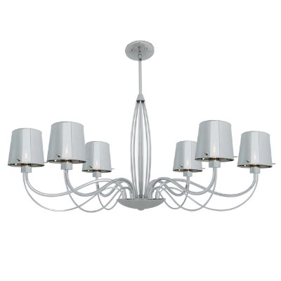 Show details for 360w (6 x 60) Milano G9 G9 Halogen Dry Location Chromed Glass Chandelier (CAN 1"Ø5") Picture of 360w (6 x 60) Milano G9 G9 Halogen Dry Location Chromed Glass Chandelier (CAN 1"Ø5")