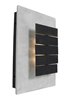 Foto para 30w (3 x 10) Origami G4 Bi-Pin Halogen Damp Location Rust CRM Concrete and Metal wall fixture (CAN 12.6"x8.75"x1")