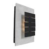 Picture of 30w (3 x 10) Origami G4 Bi-Pin Halogen Damp Location Rust CRM Concrete and Metal wall fixture (CAN 12.6"x8.75"x1")