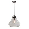 Picture of 60w Flux E-26 ST-18 Incandescent Dry Location Antique Nickle Clear Vintage Lamped Pendant 15.25"Ø13" (CAN 0.75"Ø4.75")