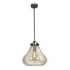 Picture of 60w Flux E-26 ST-18 Incandescent Dry Location Distressed Bronze Amber Vintage Lamped Pendant 15.25"Ø13" (CAN 0.75"Ø4.75")