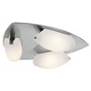 Foto para 300w (3 x 100) Nido R7s J-78 Halogen Dry Location Mat Chrome Frosted Wall or Ceiling Fixture (CAN 0.9"Ø9.9")
