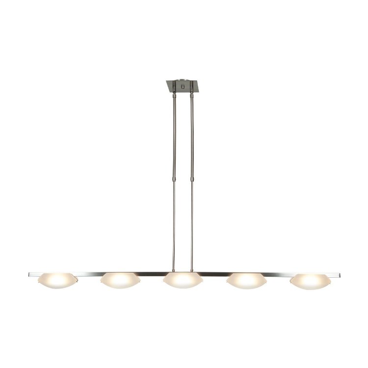 Picture of 500w (5 x 100) Nido R7s J-78 Halogen Dry Location Mat Chrome Frosted Semi-Flush or Pendant (CAN 5.5"x5.5"x0.9")