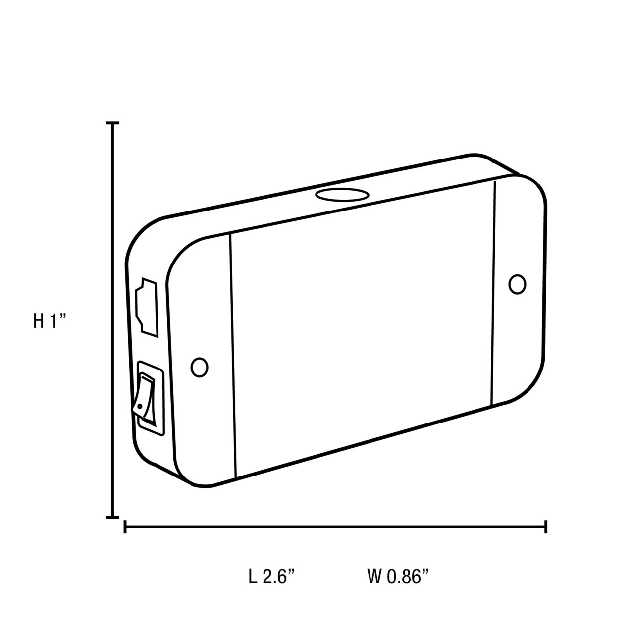 InteLED Dry Location WHT Wiring box with Switch - Luztra