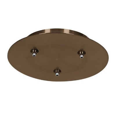 Show details for 50w Unijack Dry Location Bronze Three-Port Round Canopy Picture of 50w Unijack Dry Location Bronze Three-Port Round Canopy