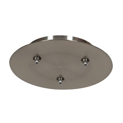 Show details for 50w Unijack Dry Location Brushed Steel Three-Port Round Canopy Picture of 50w Unijack Dry Location Brushed Steel Three-Port Round Canopy