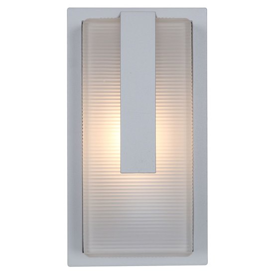 Foto para 36w (2 x 18) Neptune GU-24 Spiral Fluorescent Satin Ribbed Frosted Marine Grade Wet Location Wall Fixture (CAN 7"x4.6")