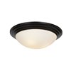 Foto para 36w (2 x 18) Strata GU-24 Spiral Fluorescent Damp Location Oil Rubbed Bronze Opal Flush-Mount 4"Ø14"