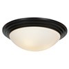 Picture of 36w (2 x 18) Strata GU-24 Spiral Fluorescent Damp Location Oil Rubbed Bronze Opal Flush-Mount 5"Ø16"