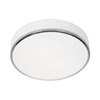 Foto para 36w (2 x 18) Aero GU-24 Spiral Fluorescent Damp Location Chrome Opal Flush-Mount 4"Ø12.5" (CAN 1"Ø10.2")