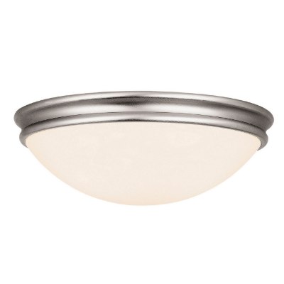Show details for 36w (2 x 18) Atom GU-24 Spiral Fluorescent Damp Location Brushed Steel Opal Flush-Mount 4"Ø14" (CAN 1.6"Ø14") Picture of 36w (2 x 18) Atom GU-24 Spiral Fluorescent Damp Location Brushed Steel Opal Flush-Mount 4"Ø14" (CAN 1.6"Ø14")