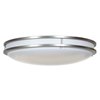 Picture of 39w (3 x 13) Saloris GU-24 Spiral Fluorescent Damp Location Brushed Steel Acrylic Flush-Mount (CAN Ø23.25")