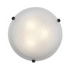 Foto para 26w (2 x 13) Mona GU-24 Spiral Fluorescent Dry Location Rust Alabaster Flush-Mount (CAN Ø9.75")