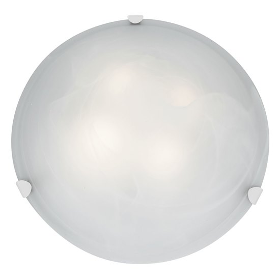 Picture of 52w (2 x 26) Mona GU-24 Spiral Fluorescent Dry Location White Alabaster Flush-Mount 5.5"Ø20" (CAN Ø17.5")