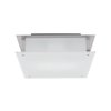 Foto para 26w (2 x 13) Vision G24q-1 Quad Fluorescent Damp Location Brushed Steel Frosted Flush-Mount (CAN 4.6"x6.9"x1.25")