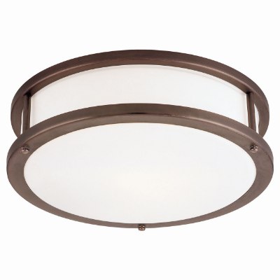 Show details for 52w (2 x 26) Conga GU-24 Spiral Fluorescent Damp Location Bronze Opal Flush-Mount Picture of 52w (2 x 26) Conga GU-24 Spiral Fluorescent Damp Location Bronze Opal Flush-Mount