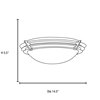 Picture of 26w (2 x 13) Saturn GU-24 Spiral Fluorescent Damp Location Brushed Steel Frosted Flush-Mount (CAN 0.25"Ø10.25")