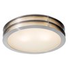 Foto para 36w (2 x 18) Iron GU-24 Spiral Fluorescent Damp Location Brushed Steel Frosted Flush-Mount (CAN Ø14")