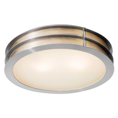 Show details for 36w (2 x 18) Iron GU-24 Spiral Fluorescent Damp Location Brushed Steel Frosted Flush-Mount (CAN Ø14") Picture of 36w (2 x 18) Iron GU-24 Spiral Fluorescent Damp Location Brushed Steel Frosted Flush-Mount (CAN Ø14")
