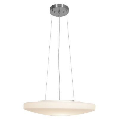 Show details for 36w (2 x 18) Orion GU-24 Quad Fluorescent Damp Location Brushed Steel Opal Aircraft Cable Pendant (CAN 1"Ø5.8") Picture of 36w (2 x 18) Orion GU-24 Quad Fluorescent Damp Location Brushed Steel Opal Aircraft Cable Pendant (CAN 1"Ø5.8")