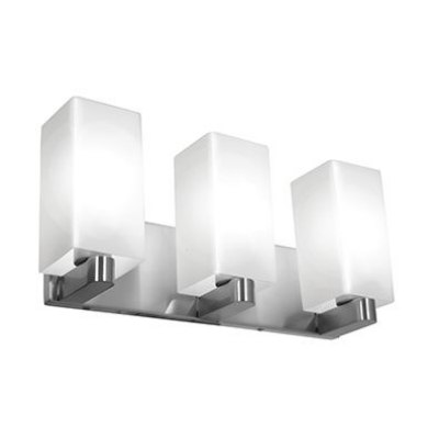 Show details for 39w (3 x 13) Archi GU-24 Spiral Fluorescent Damp Location Brushed Steel Opal Wall & Vanity (CAN 16.4"x4.75"x0.9") Picture of 39w (3 x 13) Archi GU-24 Spiral Fluorescent Damp Location Brushed Steel Opal Wall & Vanity (CAN 16.4"x4.75"x0.9")