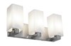 Picture of 39w (3 x 13) Archi GU-24 Spiral Fluorescent Damp Location Brushed Steel Opal Wall & Vanity (CAN 16.4"x4.75"x0.9")