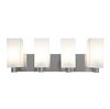 Foto para 52w (4 x 13) Archi GU-24 Spiral Fluorescent Damp Location Brushed Steel Opal Wall & Vanity (CAN 22.5"x4.75"x0.9")