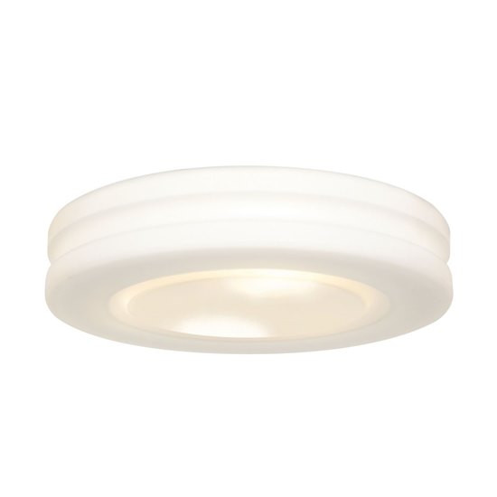 Picture of 36w (2 x 18) Altum GU-24 Spiral Fluorescent Damp Location White Opal Flush-Mount 3.5"Ø12.5" (CAN 1"Ø10")