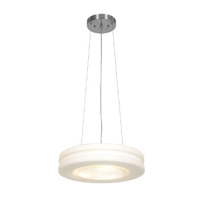 Show details for 36w (2 x 18) Altum GU-24 Spiral Fluorescent Damp Location Brushed Steel Opal Aircraft Cable Pendant (CAN 1") Picture of 36w (2 x 18) Altum GU-24 Spiral Fluorescent Damp Location Brushed Steel Opal Aircraft Cable Pendant (CAN 1")