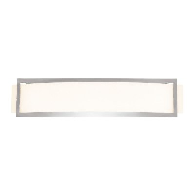 Show details for 52w (2 x 26) Argon GU-24 Spiral Fluorescent Damp Location Brushed Steel Opal Wall Fixture (CAN 19.75"x4.25"x1") Picture of 52w (2 x 26) Argon GU-24 Spiral Fluorescent Damp Location Brushed Steel Opal Wall Fixture (CAN 19.75"x4.25"x1")