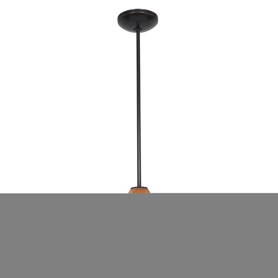 Picture of 100w Champagne Glass Pendant E-26 A-19 Incandescent Dry Location Oil Rubbed Bronze Maya Glass 9"Ø5" (CAN 1.25"Ø5.25")
