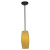 Picture of 100w Cognac Glass Pendant E-26 A-19 Incandescent Dry Location Oil Rubbed Bronze Amber Glass 10.25"Ø4.75" (CAN 1.25"Ø5.25")
