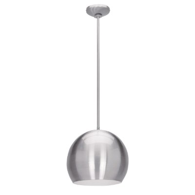 Mostrar detalles para 100w DecoBall E-26 A-19 Incandescent Dry Location Brushed Steel Ball Pendant (CAN 1.25"Ø4.88") Imagen de 100w DecoBall E-26 A-19 Incandescent Dry Location Brushed Steel Ball Pendant (CAN 1.25"Ø4.88")