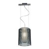 Picture of 100w Enzo E-26 A-19 Incandescent Dry Location Chrome Smoked Acrylic Acrylic Rib Pendant
