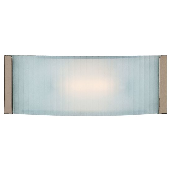 Picture of 100w Helium R7s J-118 Halogen Damp Location Brushed Steel Checkered Frosted Wall & Vanity (CAN 12.1"x4.6"x0.75")