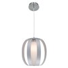 Picture of 100w Helix E-26 A-19 Incandescent Dry Location Aluminum Opal Pendant 12"Ø10.75" (CAN 0.75"Ø5.5")