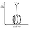 Foto para 100w Helix E-26 A-19 Incandescent Dry Location Aluminum Opal Pendant 12"Ø10.75" (CAN 0.75"Ø5.5")