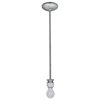 Foto para 100w Janine E-26 A-19 Incandescent Dry Location Brushed Steel Stem Pendant Assembly (CAN 1.25"Ø5.25")